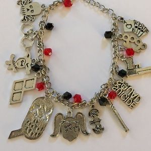 Harley Quinn Silver Charm Bracelet, Suicide Squad, Adjustable, Cosplay, New